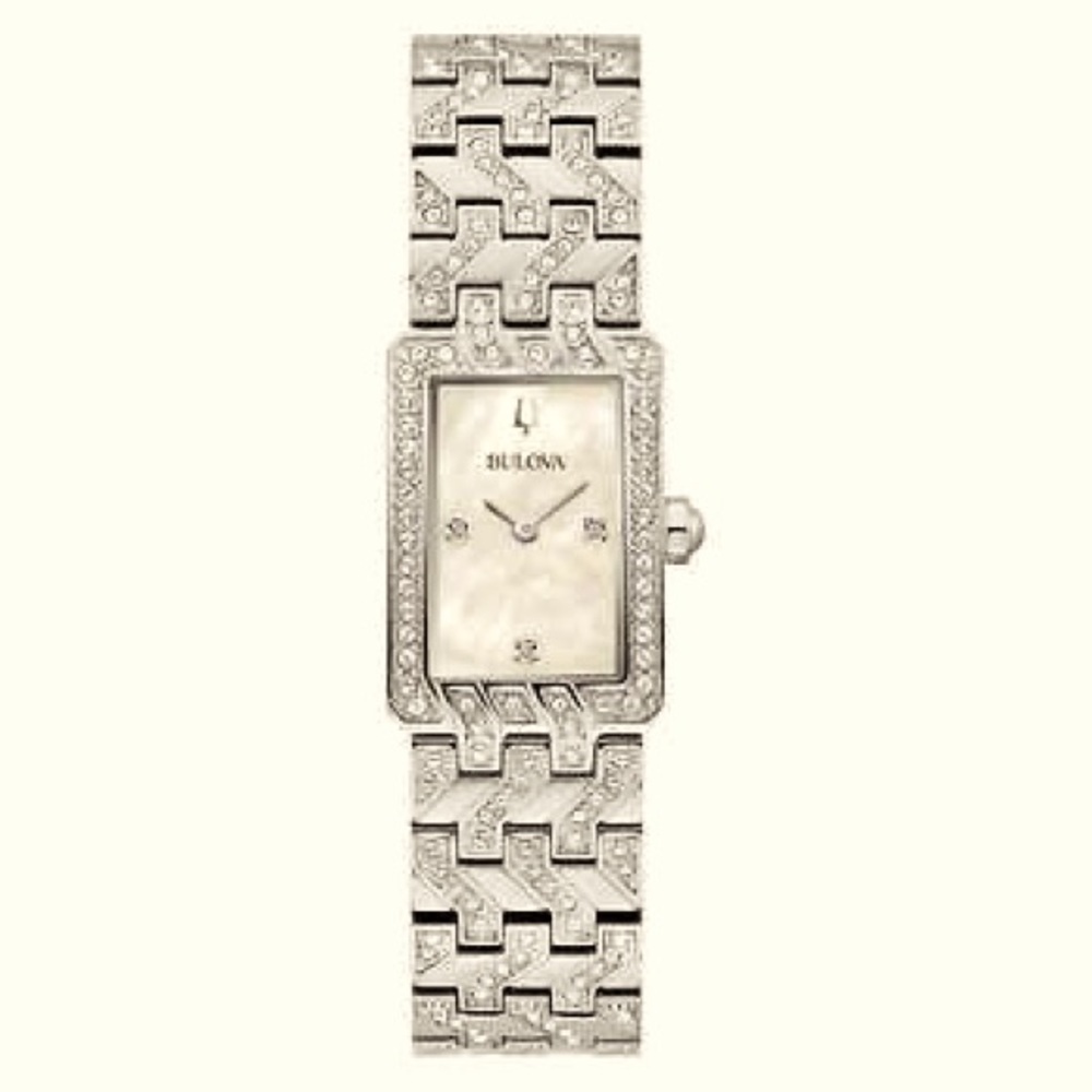 Bulova Classic Crystal Stainless Steel Ladies Quartz Watch 96l304